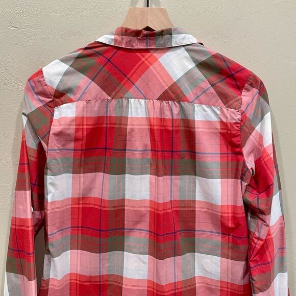 Eddie Bauer Pink Flannel Plaid Shirt - Size: Small - Picture 9 of 10